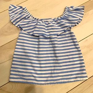 Tamnoon Life Is Sweet girl top blue/white stripes sz. 12.